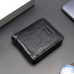 Casual Wallet Men Leather Short Purse