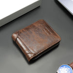 Casual Wallet Men Leather Short Purse