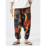 New Large size Beam-foot Cotton Pants Men