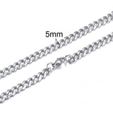 CUBAN LINK 3 TO 7 MM  STAINLESS STEEL