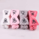 New Letter "OMG" Coral Fleece Soft Bow Headbands