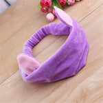 New Letter "OMG" Coral Fleece Soft Bow Headbands