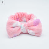 New Letter "OMG" Coral Fleece Soft Bow Headbands