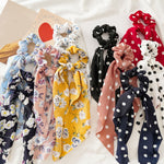 Women Streamers Scrunchies Polka Dot