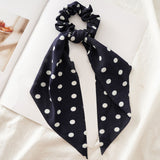 Women Streamers Scrunchies Polka Dot