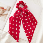 Women Streamers Scrunchies Polka Dot