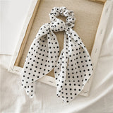 Women Streamers Scrunchies Polka Dot