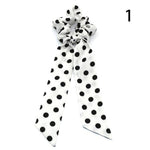 Women Streamers Scrunchies Polka Dot