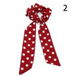 Women Streamers Scrunchies Polka Dot