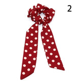 Women Streamers Scrunchies Polka Dot