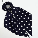 Women Streamers Scrunchies Polka Dot