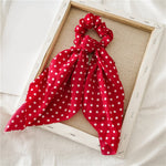 Women Streamers Scrunchies Polka Dot