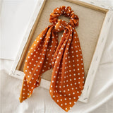 Women Streamers Scrunchies Polka Dot