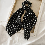 Women Streamers Scrunchies Polka Dot