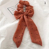 Women Streamers Scrunchies Polka Dot