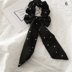 Women Streamers Scrunchies Polka Dot