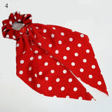 Women Streamers Scrunchies Polka Dot