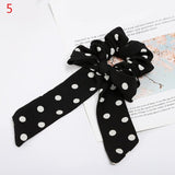 Women Streamers Scrunchies Polka Dot