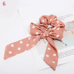 Women Streamers Scrunchies Polka Dot