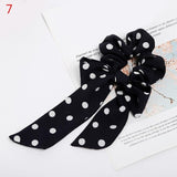 Women Streamers Scrunchies Polka Dot