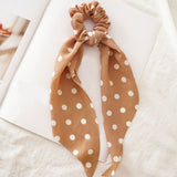 Women Streamers Scrunchies Polka Dot