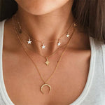 Modyle Gold Chain Boho Choker Necklace For Women