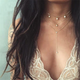 Modyle Gold Chain Boho Choker Necklace For Women