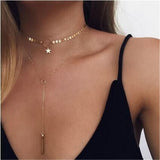 Modyle Gold Chain Boho Choker Necklace For Women