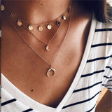 Modyle Gold Chain Boho Choker Necklace For Women