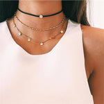 Modyle Gold Chain Boho Choker Necklace For Women