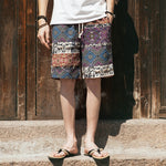 Beach Shorts Men Summer Hawaii Men linen Shorts