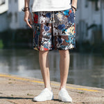 Beach Shorts Men Summer Hawaii Men linen Shorts