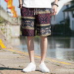 Beach Shorts Men Summer Hawaii Men linen Shorts