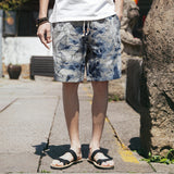 Beach Shorts Men Summer Hawaii Men linen Shorts