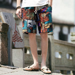 Beach Shorts Men Summer Hawaii Men linen Shorts