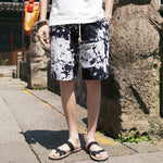 Beach Shorts Men Summer Hawaii Men linen Shorts