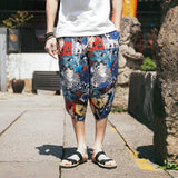 Beach Shorts Men Summer Hawaii Men linen Shorts