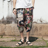 Beach Shorts Men Summer Hawaii Men linen Shorts