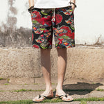 Beach Shorts Men Summer Hawaii Men linen Shorts