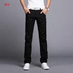 Solid sky blue black Pants Men