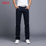 Solid sky blue black Pants Men