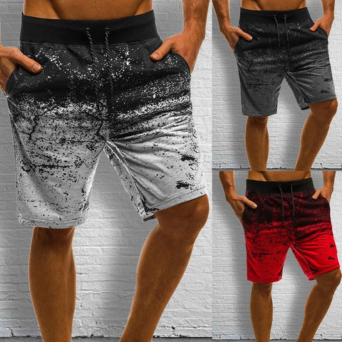 SHUJIN Men Casual Shorts Fashion Printed Joggers Short