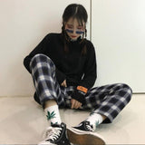 Plaid Pants Men Hip hop Pants Streetwear