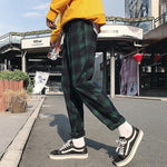 Plaid Pants Men Hip hop Pants Streetwear