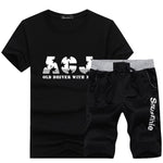 Beach Mens Casual Tee Shirts Set Sportswears