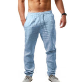 Men Cotton and Linen Trousers