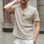 Men Cotton and Linen Trousers