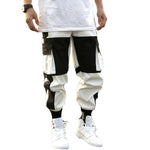 Ribbons Harem Joggers Men Cargo Pants Streetwear