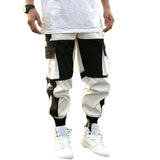 Ribbons Harem Joggers Men Cargo Pants Streetwear