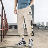 Ribbons Harem Joggers Men Cargo Pants Streetwear